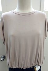 Kylie Paige Kylie Paige Fawn Taylor Curved Neckline Short Sleeve Top