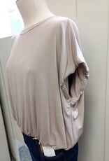Kylie Paige Kylie Paige Fawn Taylor Curved Neckline Short Sleeve Top