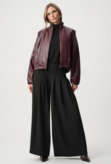 Joseph Ribkoff Joseph Ribkoff Burgundy Mock-neck Bomber Style Jacket