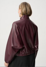 Joseph Ribkoff Joseph Ribkoff Burgundy Mock-neck Bomber Style Jacket