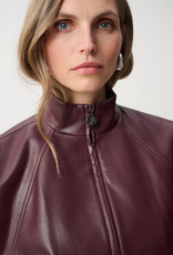 Joseph Ribkoff Joseph Ribkoff Burgundy Mock-neck Bomber Style Jacket