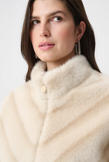 Joseph Ribkoff Joseph Ribkoff Beige/Almond Faux Fur High Neck Jacket
