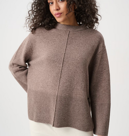 Joseph Ribkoff Joseph Ribkoff 263959 Mink Melange Casual Loose Knit Pullover Sweater