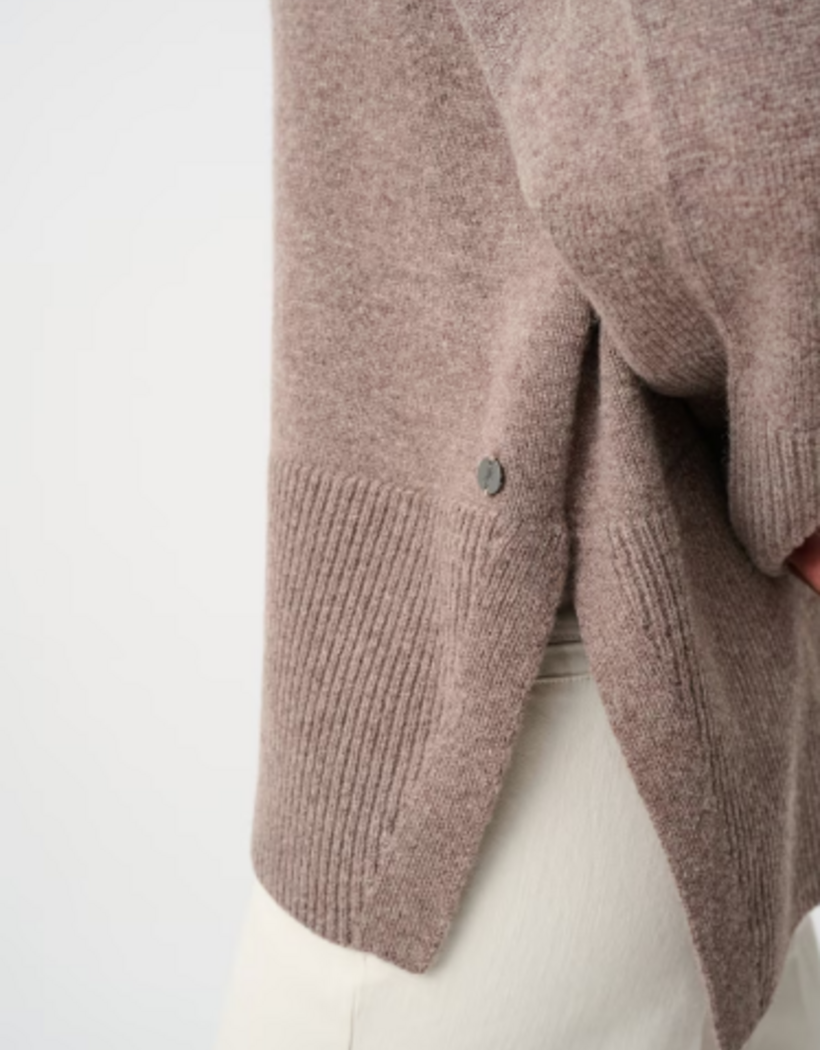 Joseph Ribkoff Joseph Ribkoff 263959 Mink Melange Casual Loose Knit Pullover Sweater