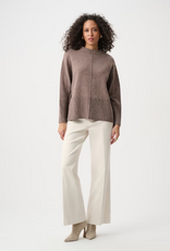 Joseph Ribkoff Joseph Ribkoff 263959 Mink Melange Casual Loose Knit Pullover Sweater