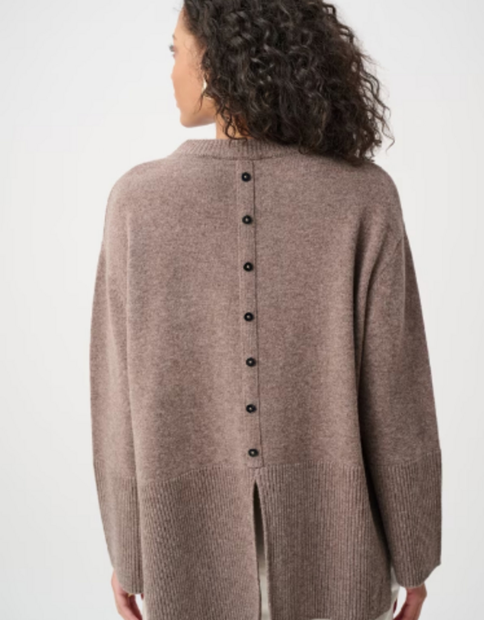 Joseph Ribkoff Joseph Ribkoff 263959 Mink Melange Casual Loose Knit Pullover Sweater