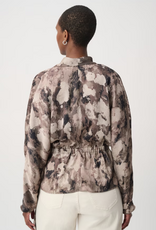Joseph Ribkoff Joseph Ribkoff Beige Multi V-neck Long Sleeve Wrap Blouse Top