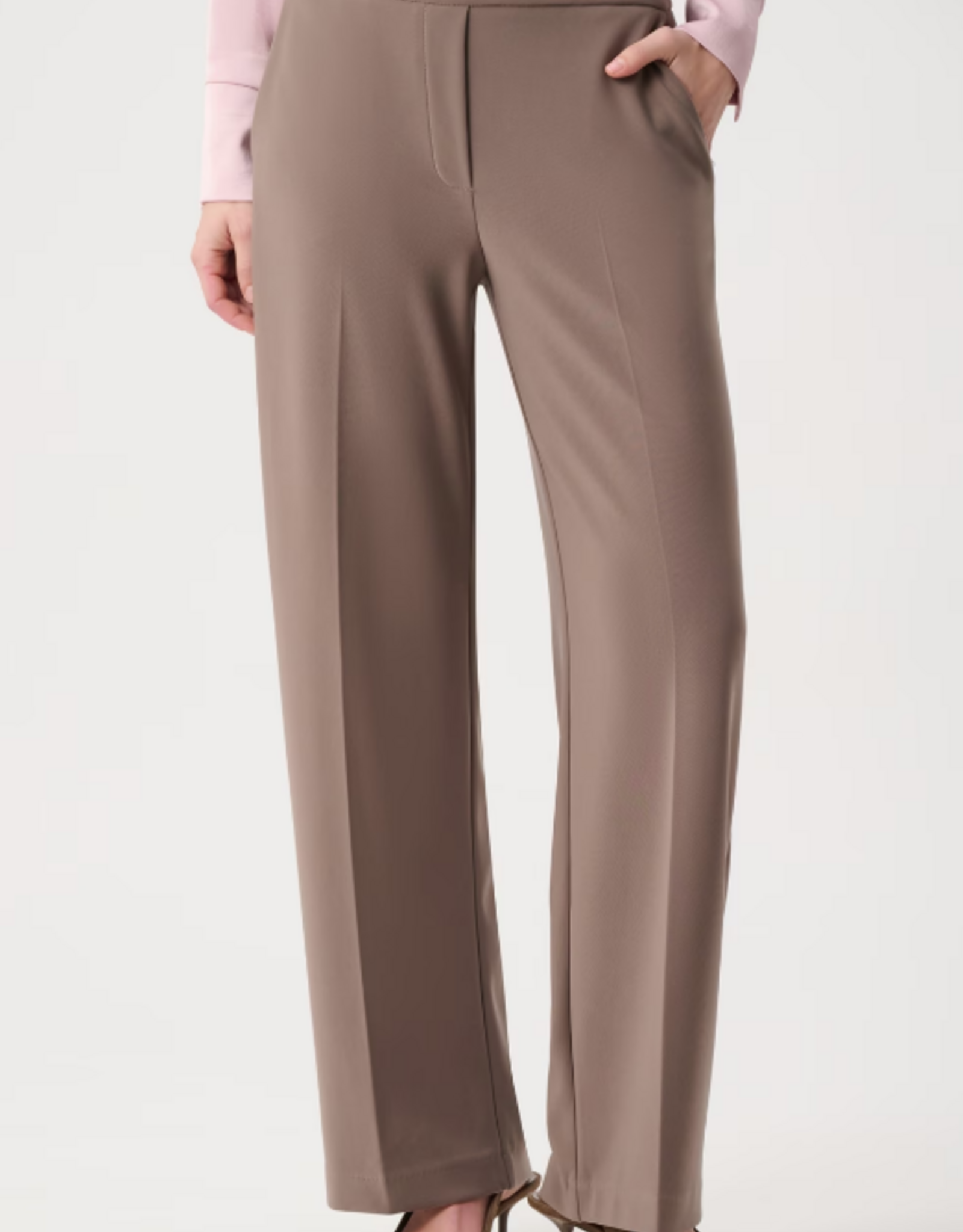 Joseph Ribkoff Joseph Ribkoff Mink Wide-leg Full-length Trouser Pant