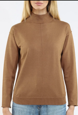 Metric Knits Metric Knits Golden Oak Mock Neck Long Sleeve  Top