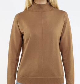 Metric Knits Metric Knits  Golden Oak Mock Neck Long Sleeve  Top