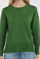 Metric Knits Metric Knits 32279 Courtyard Green Round  Roll Neck Long Sleeve Top AC