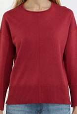 Metric Knits Metric Knits Redwood Round  Roll Neck Long Sleeve Top