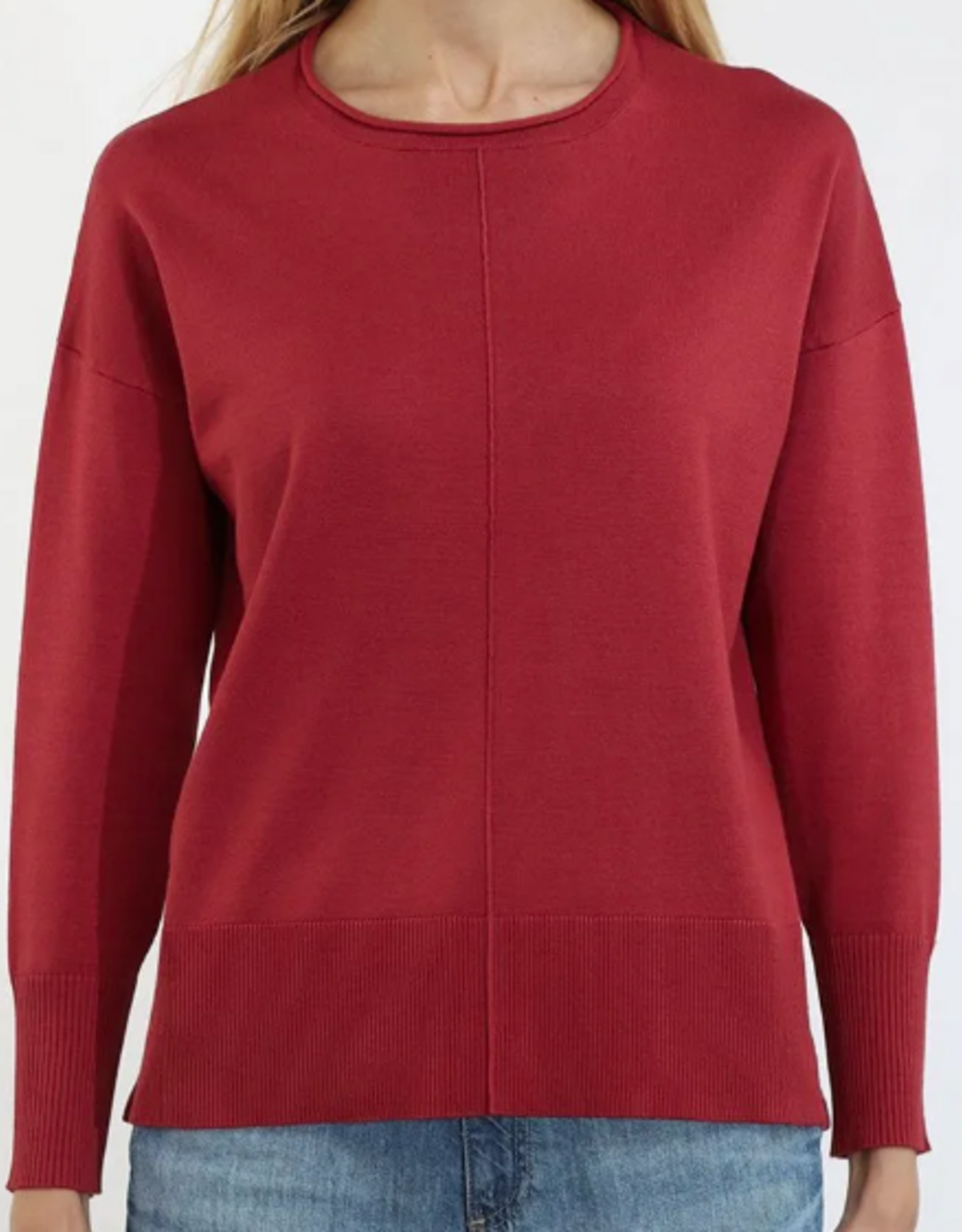 Metric Knits Metric Knits Redwood Round  Roll Neck Long Sleeve Top