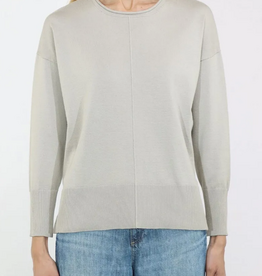 Metric Knits Metric Knits Sea Salt Round  Roll Neck Long Sleeve Top