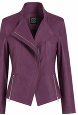 Clara Sun Woo Clara Sun Woo Plum Liquid Leather Jacket
