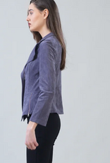 Clara Sunwoo Clara Sun Woo Violet  Liquid Leather Faux Suede Jacket