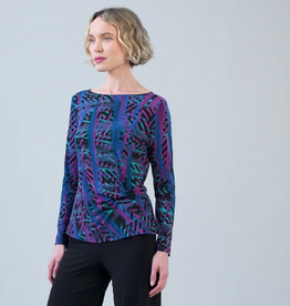 Clara Sunwoo Clara Sun Woo Multi color Print W/ Side Twist Detail