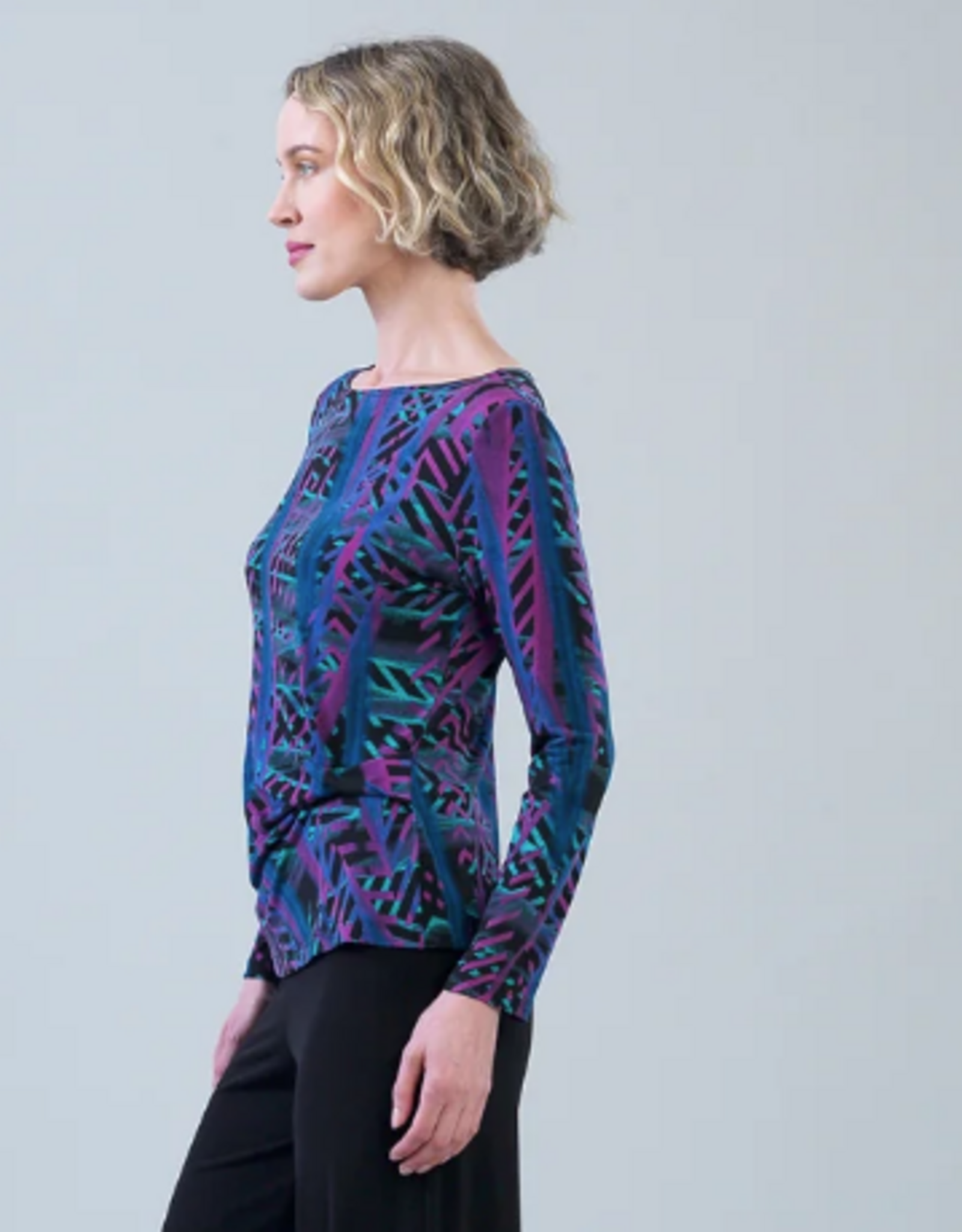 Clara Sunwoo Clara Sun Woo  Multi color Print W/ Side Twist Detail