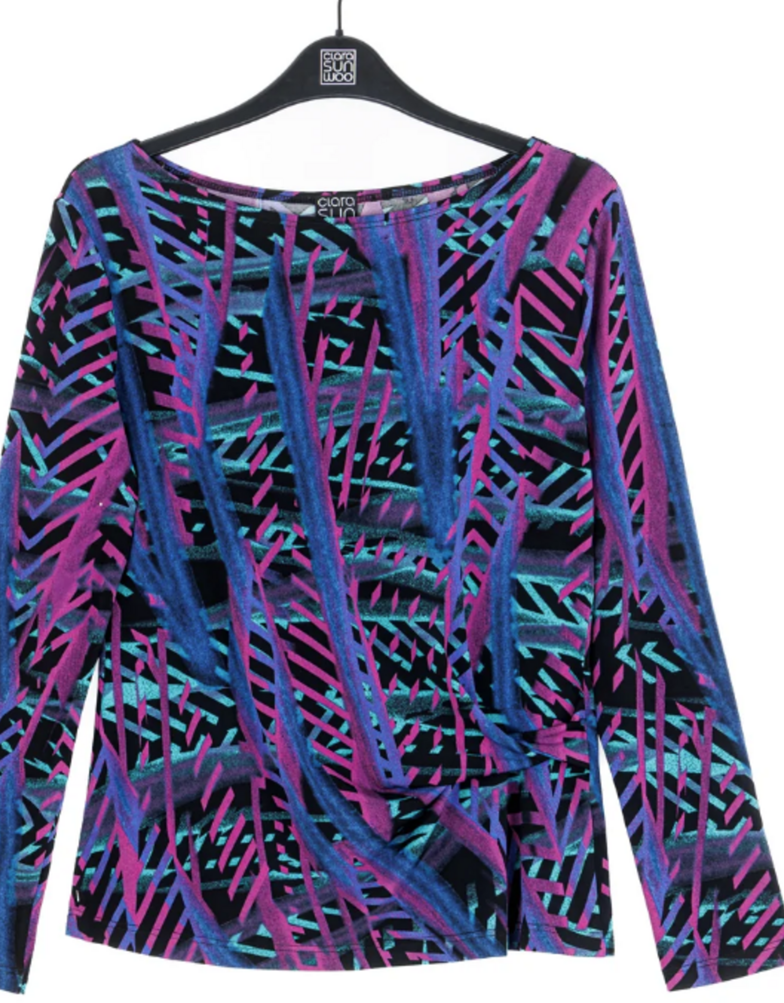 Clara Sunwoo Clara Sun Woo  Multi color Print W/ Side Twist Detail