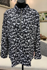 Lulu B Lulu B Blk/WHT Champagne Glass Print DRSV