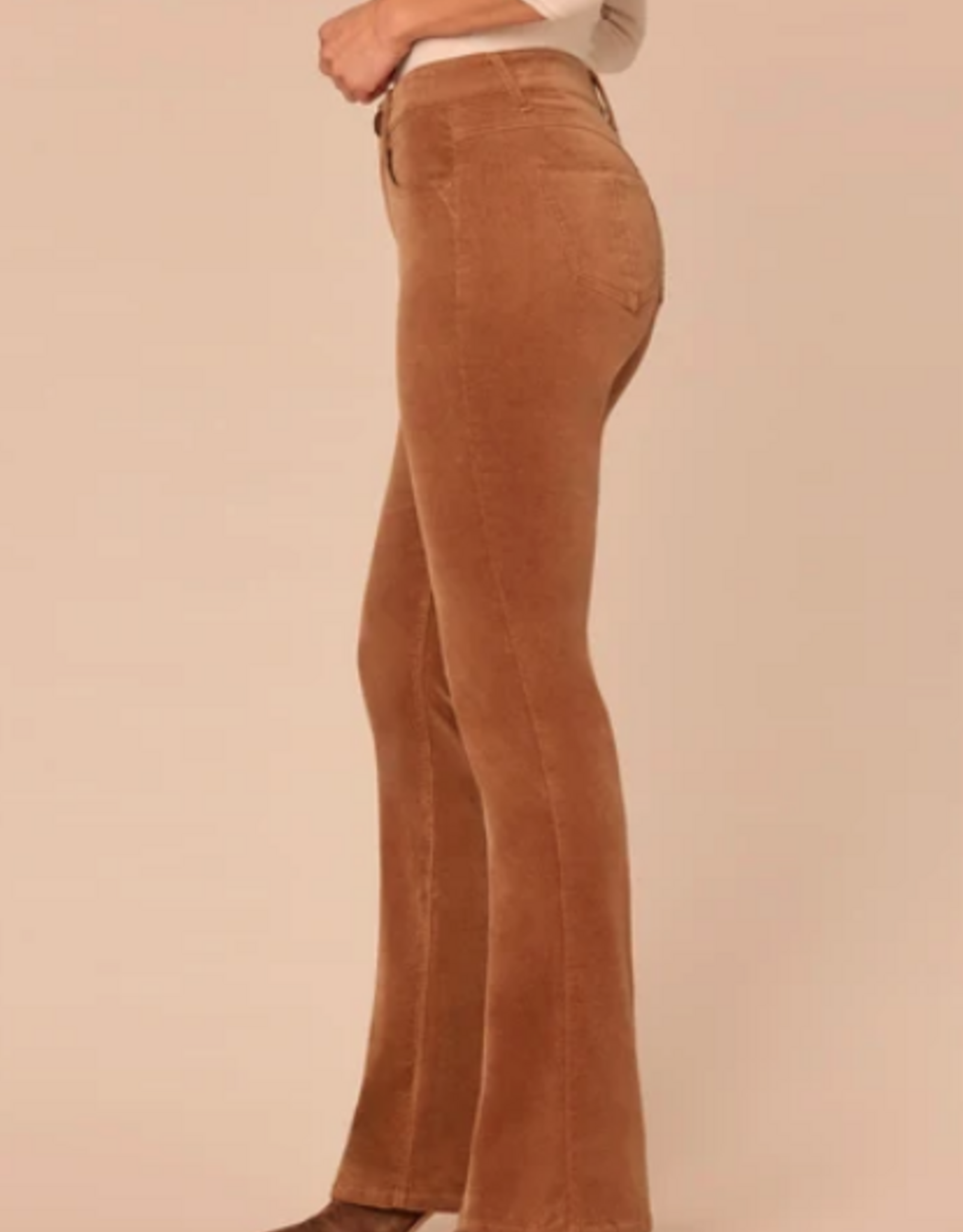 Tribal Democracy Raw Umber High Rise Itty Bitty Boot Corduroy Petite Pants