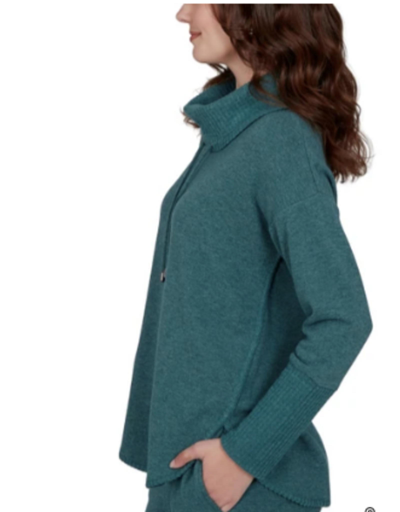 Ruby Rd Ruby Rd Forest Cozy Cowl Neck Solid  Long Sleeve Pullover