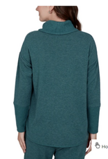 Ruby Rd Ruby Rd Forest Cozy Cowl Neck Solid  Long Sleeve Pullover
