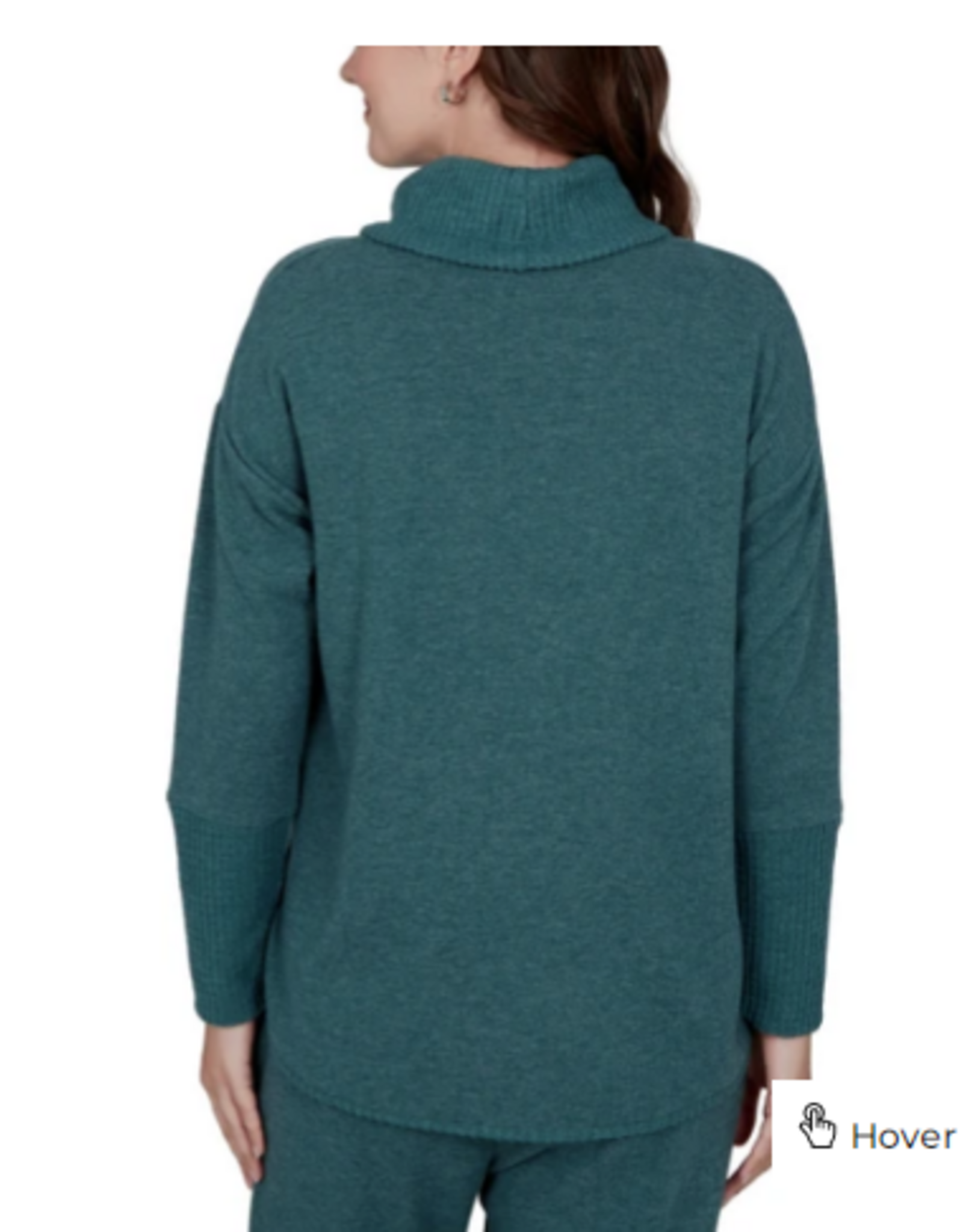 Ruby Rd Ruby Rd Forest Cozy Cowl Neck Solid  Long Sleeve Pullover