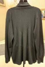 N Touch N Touch  Black  Effie Solid Rib  Long Sleeve Cardigan Sweater