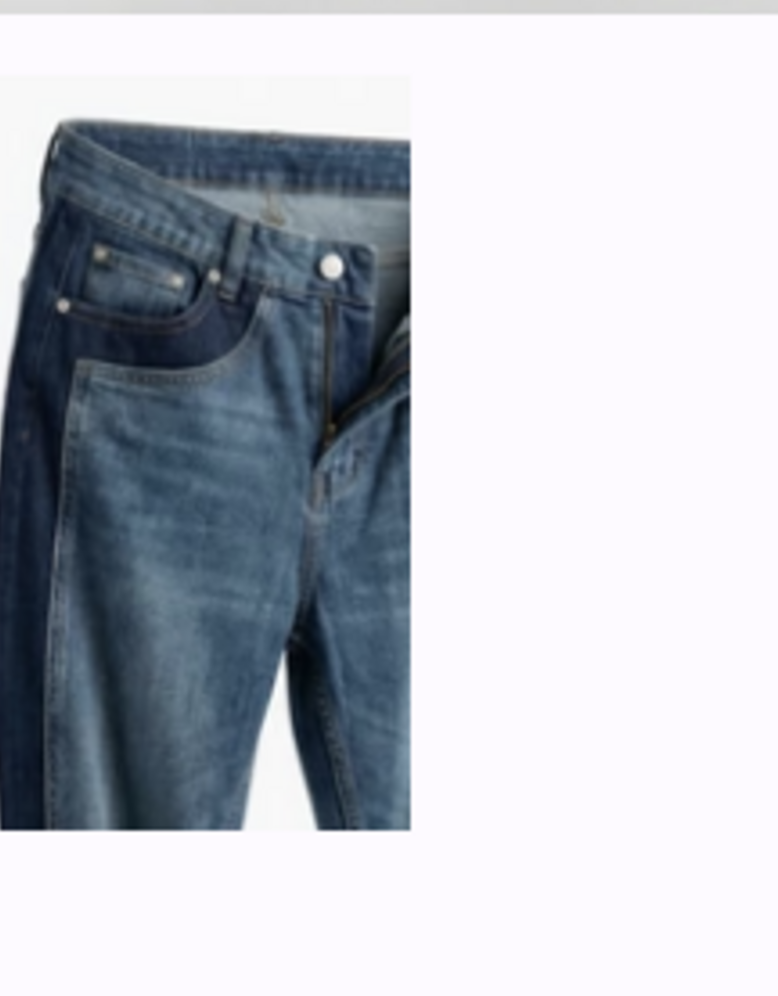 GG Jeans GG Jeans Med Blue Wash Two-Tone Wide Leg Jean