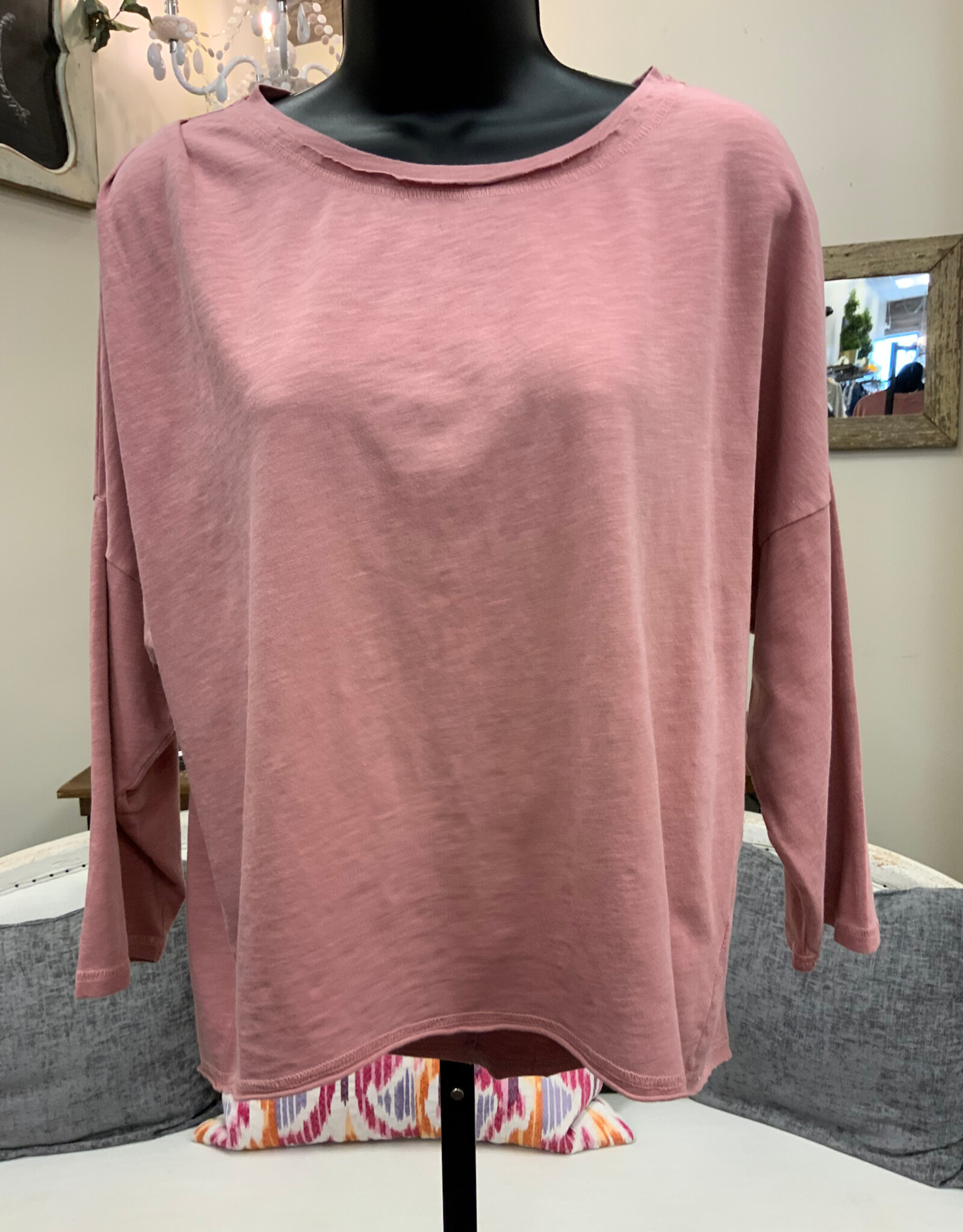 Wearables Wearables Rose OLIVERO PLEATED SHOULDER TOP