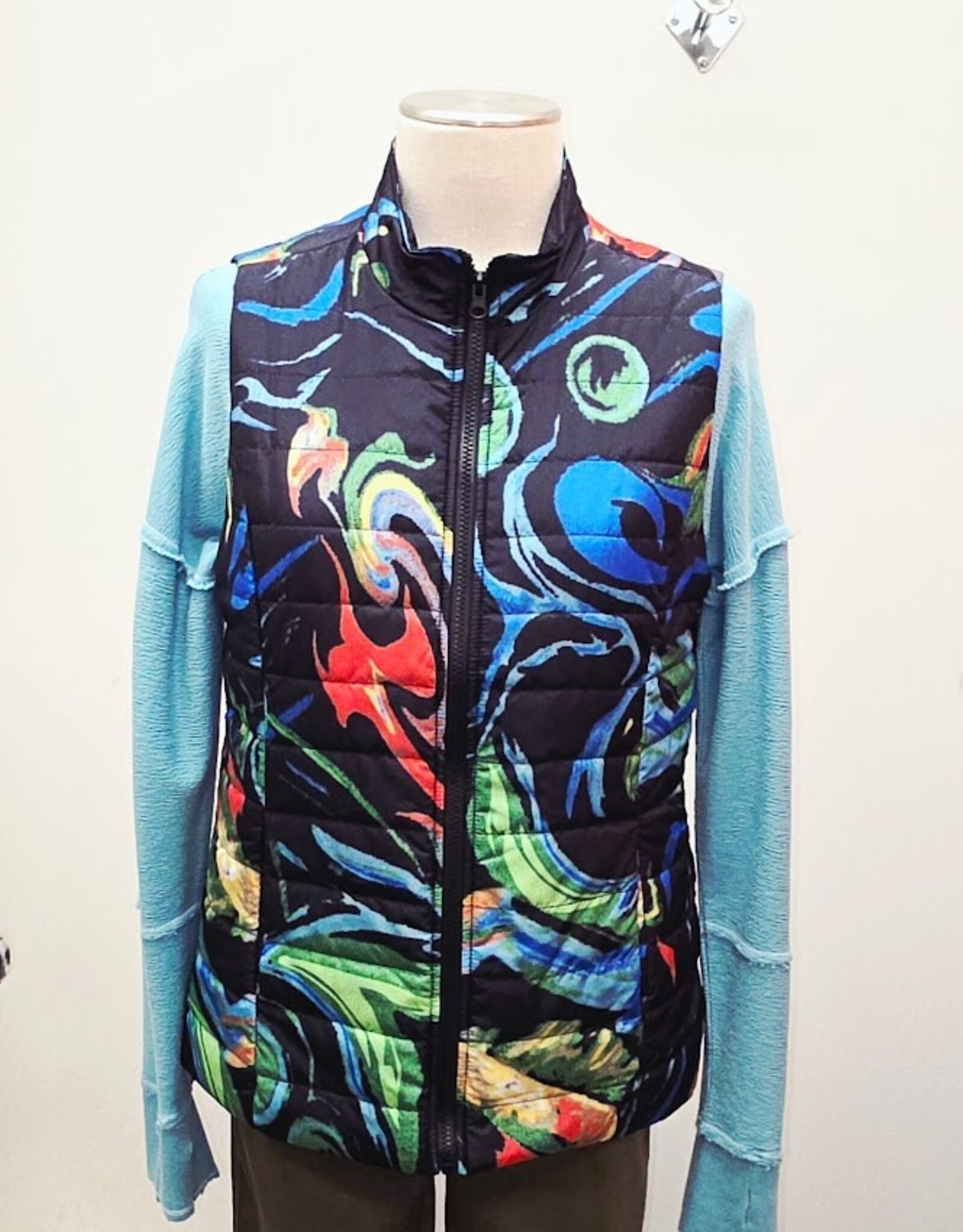 GG Jeans GG Jeans  Black Multi Quilt Vest