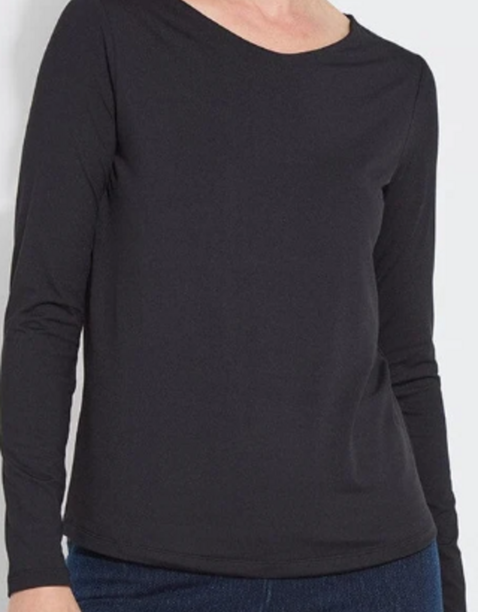 Lysse Lysse Black Lysséntial Round Neck Long  Sleeve Top