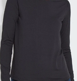 Lysse Lysse Black Lysséntial Round Neck Long  Sleeve Top