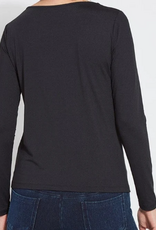 Lysse Lysse Black Lysséntial Round Neck Long  Sleeve Top