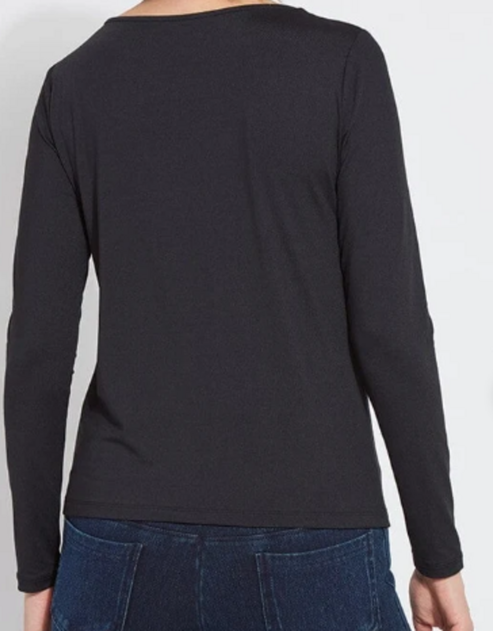 Lysse Lysse Black Lysséntial Round Neck Long  Sleeve Top