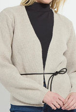 Lysse Lysse Refined Taupe Ravenna Peplum Knitted Cardigan