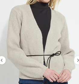 Lysse Lysse Refined Taupe Ravenna Peplum Knitted Cardigan
