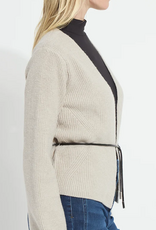 Lysse Lysse Refined Taupe Ravenna Peplum Knitted Cardigan