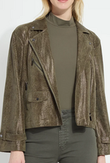 Lysse Lysse  Woodland Snake Emory Vegan Suede Moto Jacket
