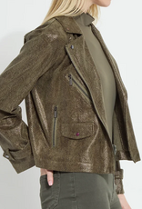 Lysse Lysse  Woodland Snake Emory Vegan Suede Moto Jacket