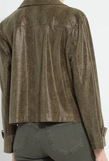 Lysse Lysse  Woodland Snake Emory Vegan Suede Moto Jacket