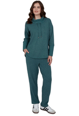 Ruby Road Ruby Rd Forest Solid Petite Cozy Cowl Neck L/S Pullover Top