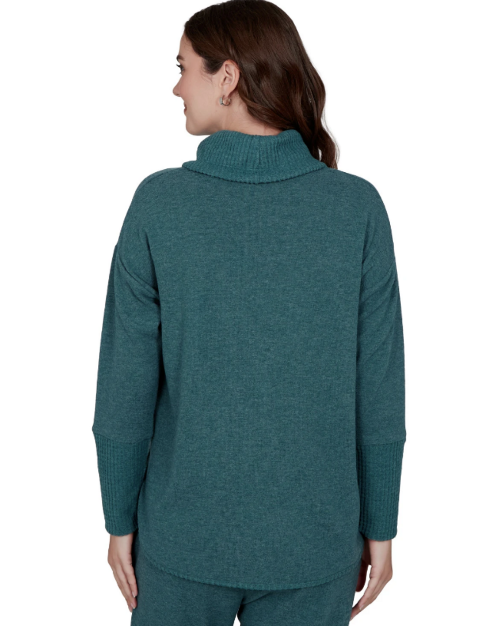 Ruby Road Ruby Rd Forest Solid Petite Cozy Cowl Neck L/S Pullover Top