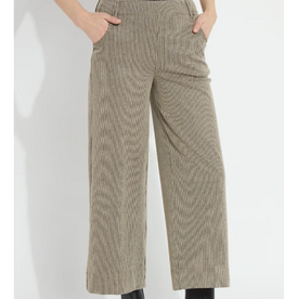 Lysse Lysse Everwood Sheen Line Print  Wide LegPull On Boyfriend Denim