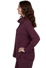 Ruby Road Ruby Rd Fig Solid Petite Cozy Cowl Neck L/S Pullover Top