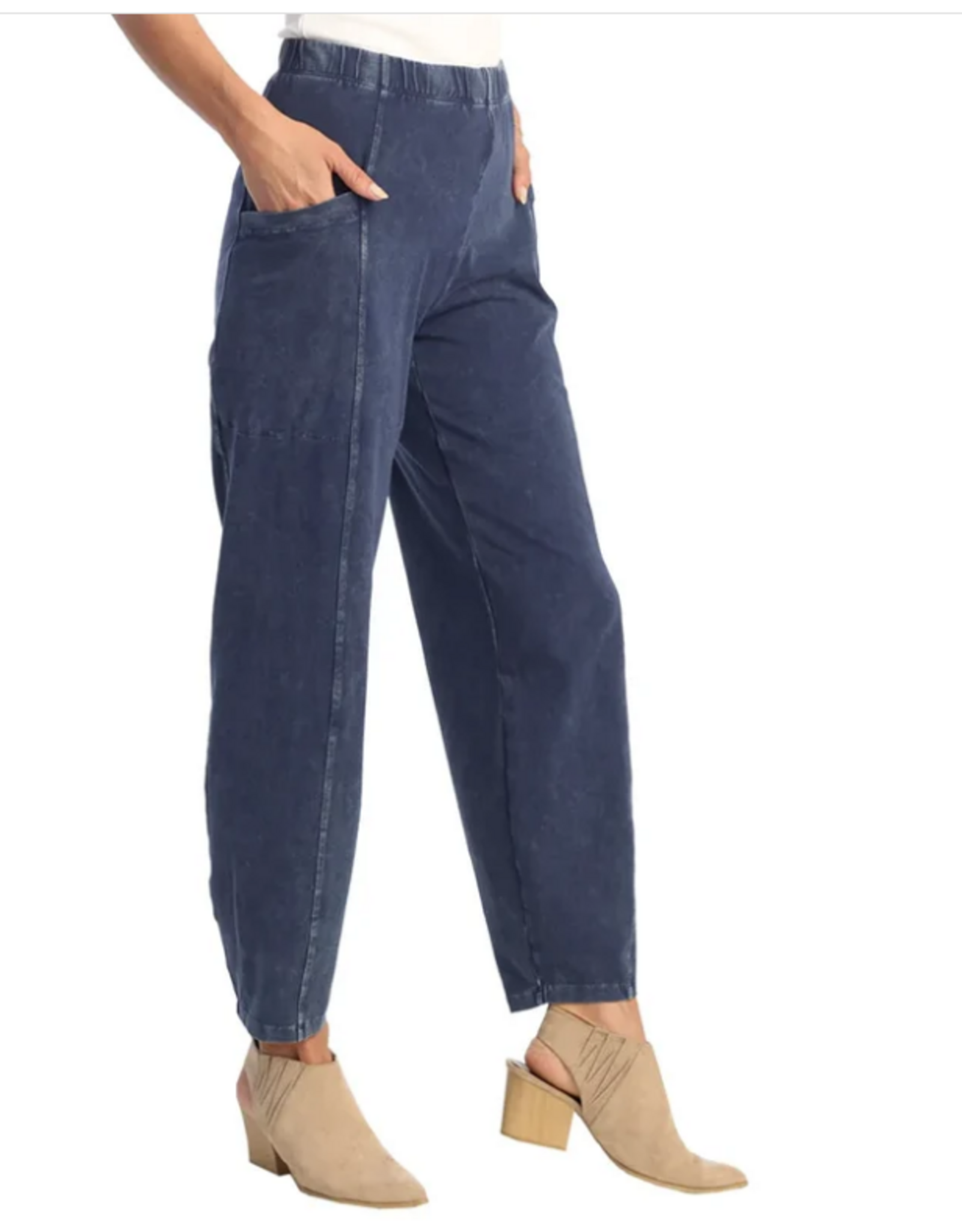 Jess & Jane Jess & Jane M100 Denim Wash  Cotton Spandex Loose Fit Pant
