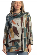 Jess & Jane Jess & Jane Multi Color Expression Tunic Top