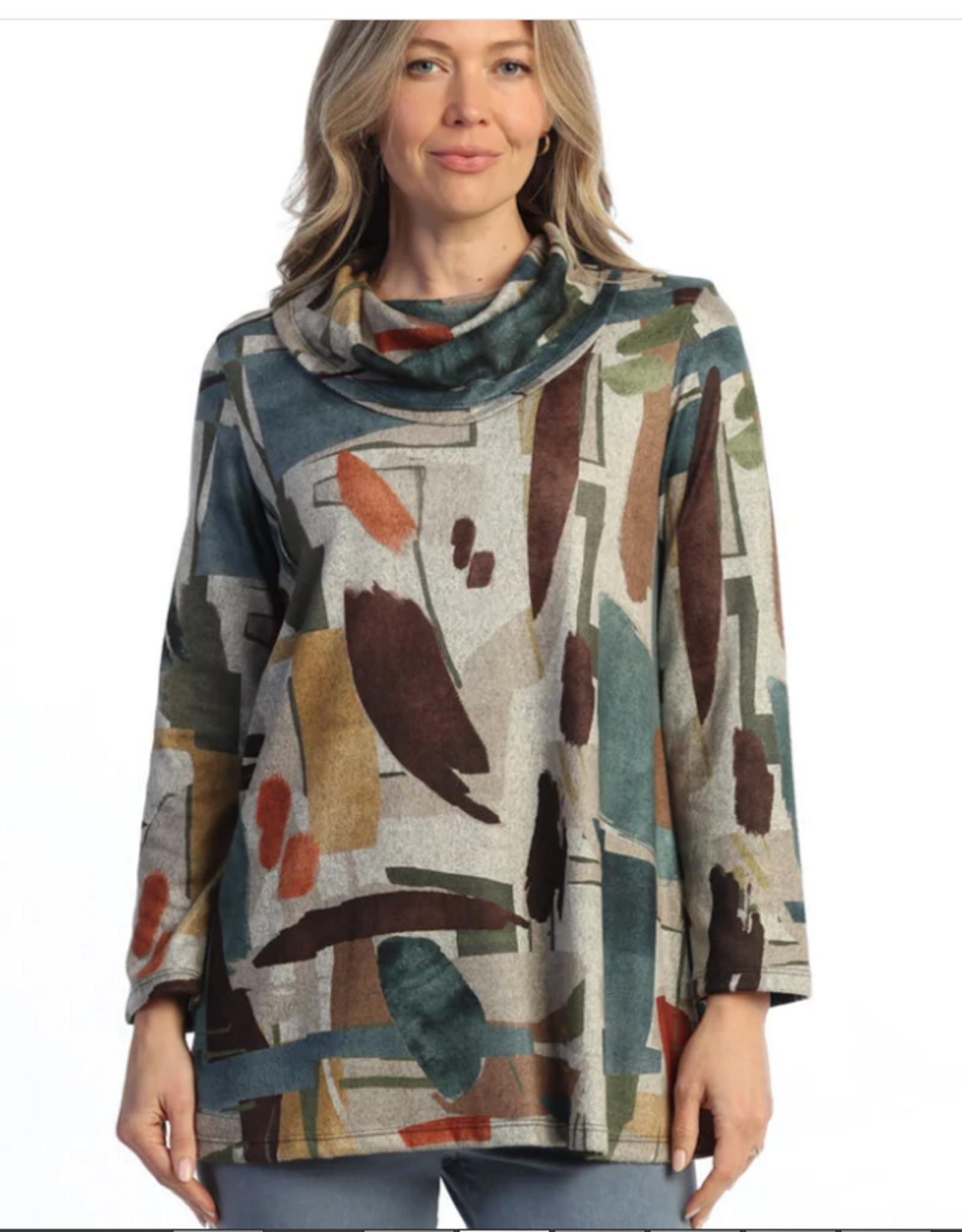 Jess & Jane Jess & Jane Multi Color Expression Tunic Top