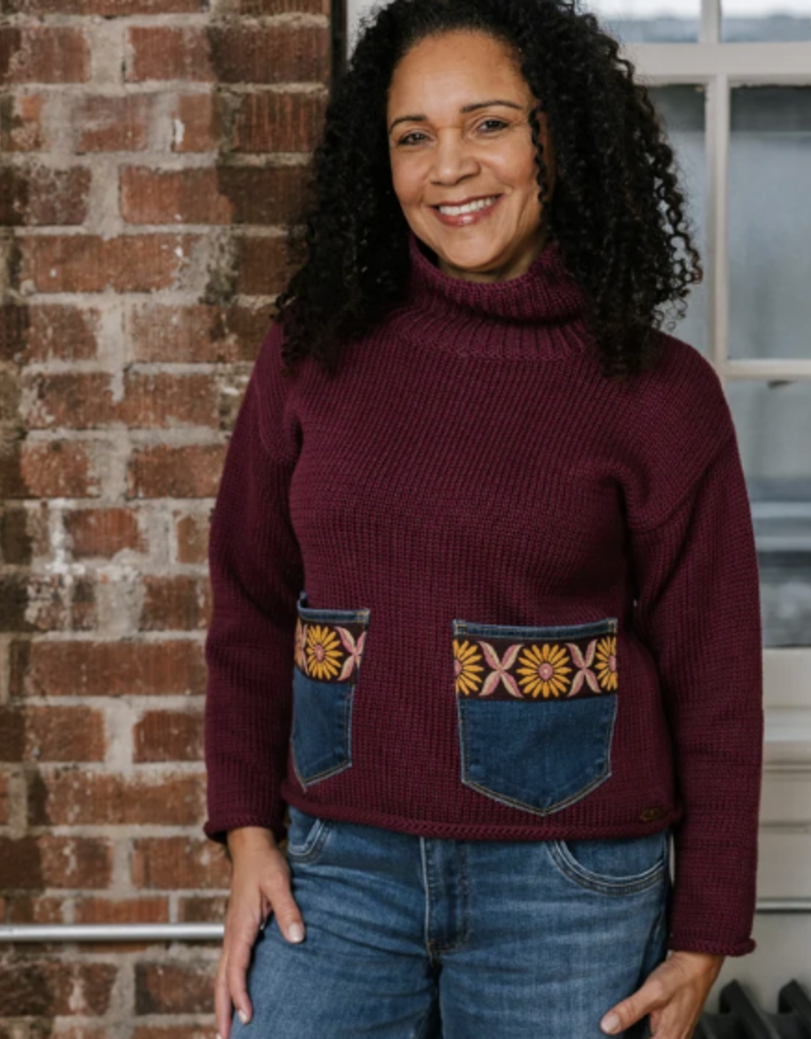 Shannon Passero Shannon Passero Vinnie Windsor Wine  Long Sleeve Sweater